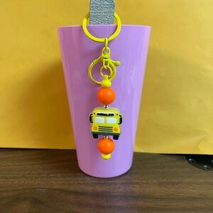 Hand Crafted Vibrant Yellow and Orange Vehicle Charm